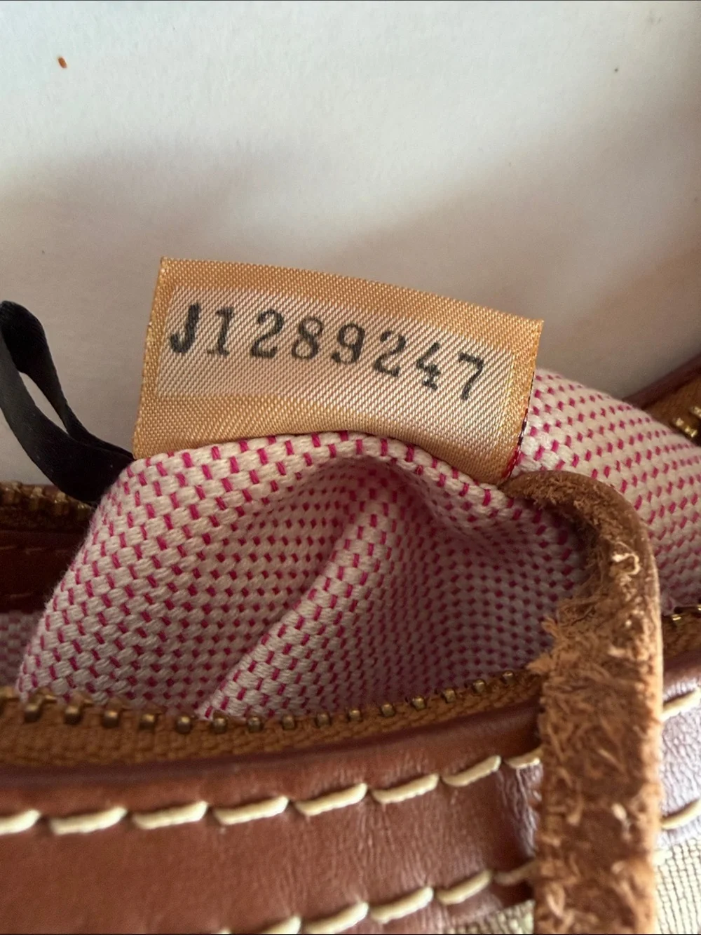 Dooney & Bourke Vintage Signature DB Monogram Canvas Hobo Bag - Brown/Tan